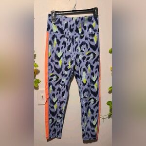 Aerie Chill Play Move Large Colorful Leopard Print Active Leggings